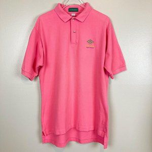 OUTERBANKS - L - VINTAGE Pink St. John Virgin Islands Polo Shirt